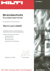 Leo Liebelt, Brandschutz Kundenseminar